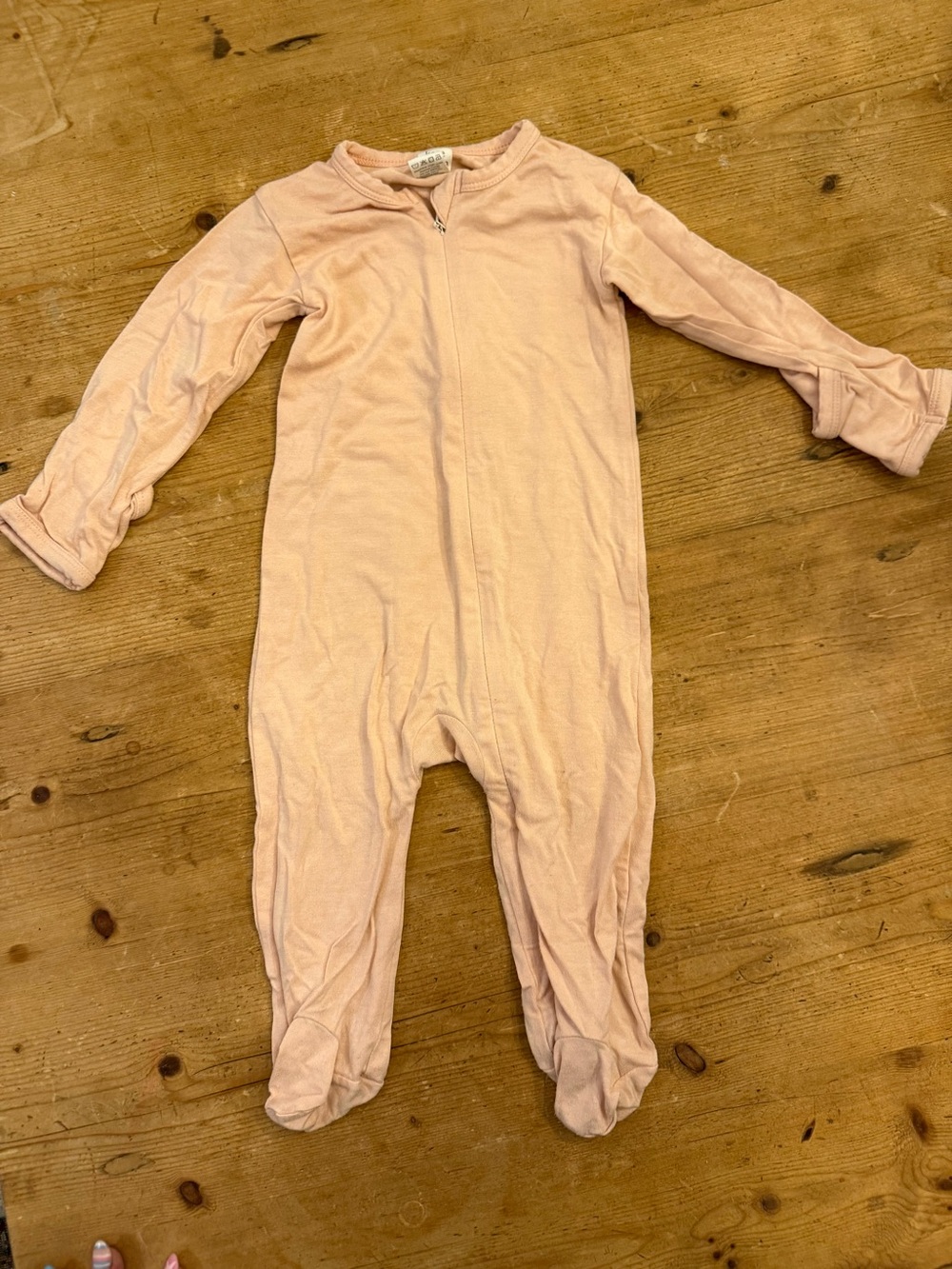 kate quinn Light Pink Footed Zipper One-Piece